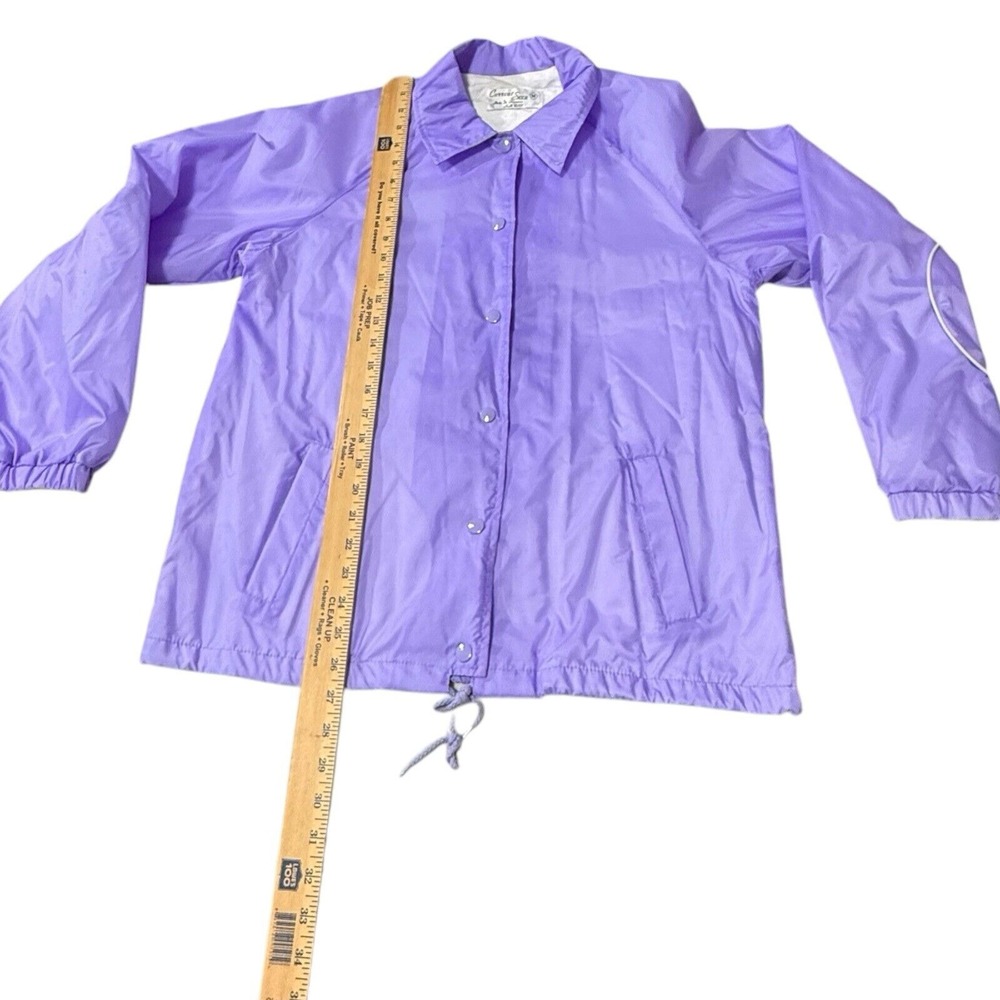 Vintage NOS 1980s Lilac Wind Breaker Jacket Current Seen Size M Snap Front New!! - Picture 7 of 8